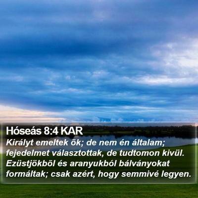 Hóseás 8:4 KAR Bible Verse Image