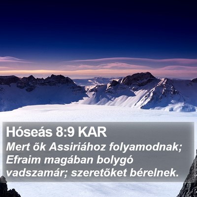 Hóseás 8:9 KAR Bible Verse Image