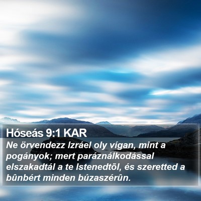 Hóseás 9:1 KAR Bible Verse Image