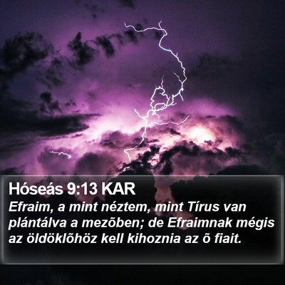 Hóseás 9:13 KAR Bible Verse Image