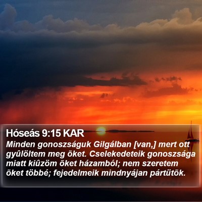 Hóseás 9:15 KAR Bible Verse Image