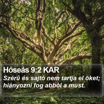 Hóseás 9:2 KAR Bible Verse Image