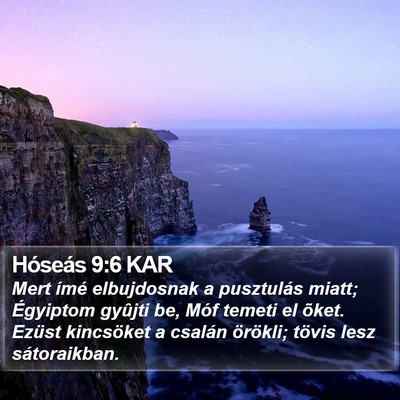 Hóseás 9:6 KAR Bible Verse Image