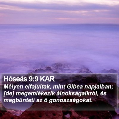 Hóseás 9:9 KAR Bible Verse Image