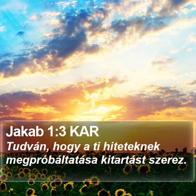 Jakab 1:3 KAR Bible Verse Image