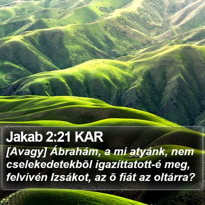 Jakab 2:21 KAR Bible Verse Image