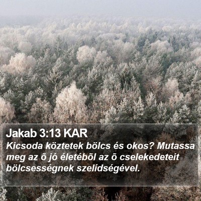 Jakab 3:13 KAR Bible Verse Image