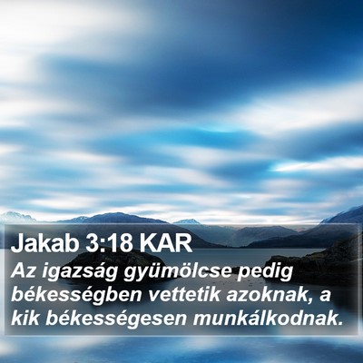Jakab 3:18 KAR Bible Verse Image