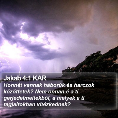 Jakab 4:1 KAR Bible Verse Image
