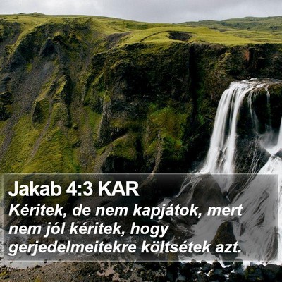 Jakab 4:3 KAR Bible Verse Image