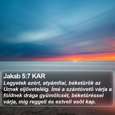 Jakab 5:7 KAR Bible Verse Image