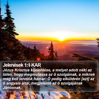 Jelenések 1:1 KAR Bible Verse Image