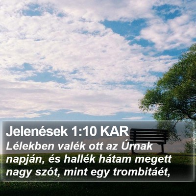 Jelenések 1:10 KAR Bible Verse Image
