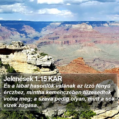 Jelenések 1:15 KAR Bible Verse Image