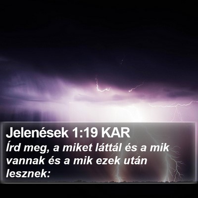 Jelenések 1:19 KAR Bible Verse Image