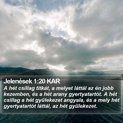 Jelenések 1:20 KAR Bible Verse Image