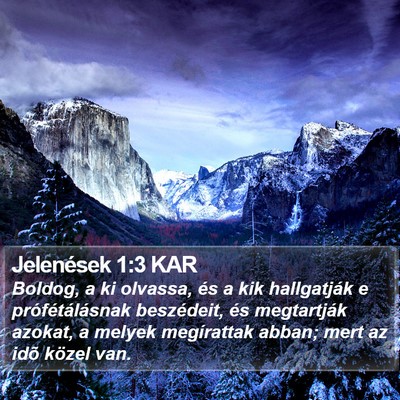 Jelenések 1:3 KAR Bible Verse Image