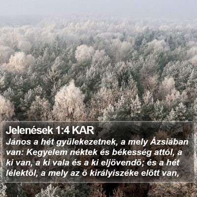 Jelenések 1:4 KAR Bible Verse Image