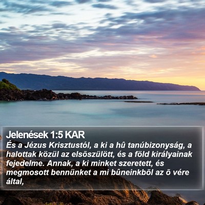 Jelenések 1:5 KAR Bible Verse Image