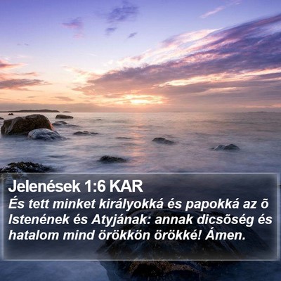 Jelenések 1:6 KAR Bible Verse Image