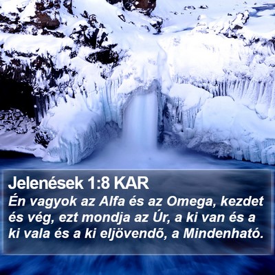 Jelenések 1:8 KAR Bible Verse Image