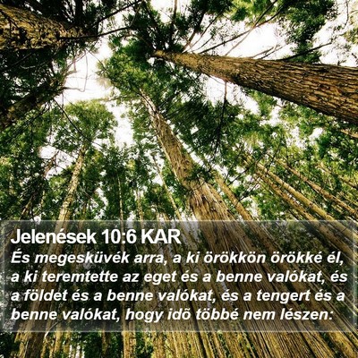 Jelenések 10:6 KAR Bible Verse Image