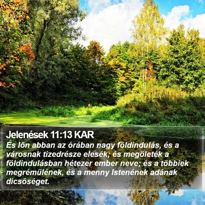 Jelenések 11:13 KAR Bible Verse Image