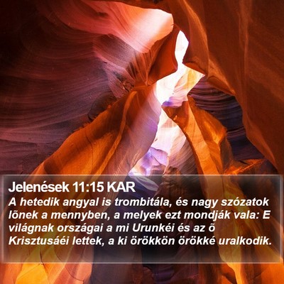 Jelenések 11:15 KAR Bible Verse Image