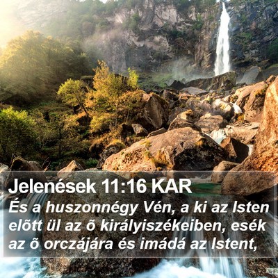 Jelenések 11:16 KAR Bible Verse Image