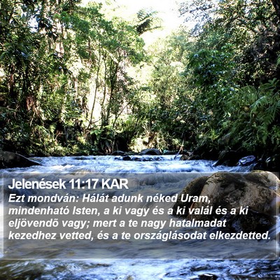 Jelenések 11:17 KAR Bible Verse Image