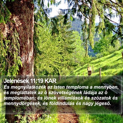 Jelenések 11:19 KAR Bible Verse Image