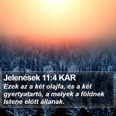 Jelenések 11:4 KAR Bible Verse Image
