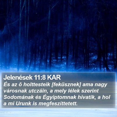 Jelenések 11:8 KAR Bible Verse Image