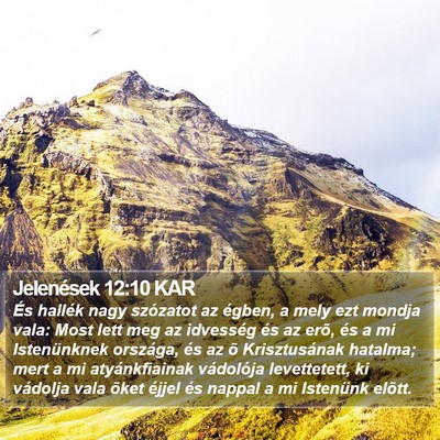 Jelenések 12:10 KAR Bible Verse Image