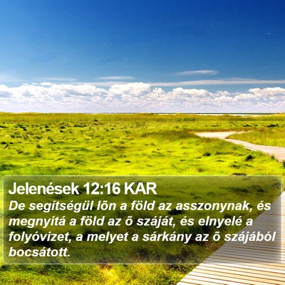 Jelenések 12:16 KAR Bible Verse Image