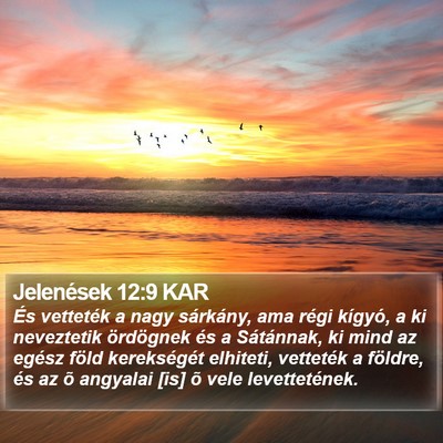 Jelenések 12:9 KAR Bible Verse Image