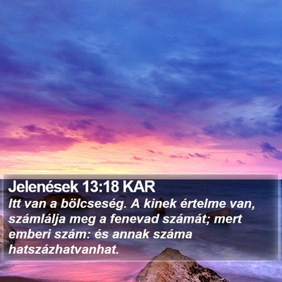 Jelenések 13:18 KAR Bible Verse Image