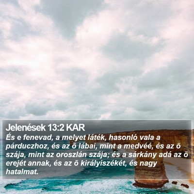 Jelenések 13:2 KAR Bible Verse Image