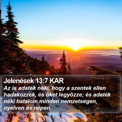 Jelenések 13:7 KAR Bible Verse Image