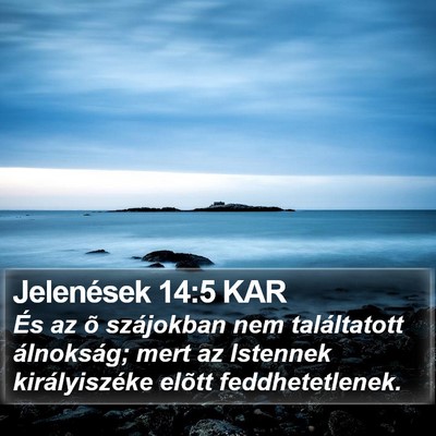 Jelenések 14:5 KAR Bible Verse Image