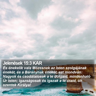 Jelenések 15:3 KAR Bible Verse Image