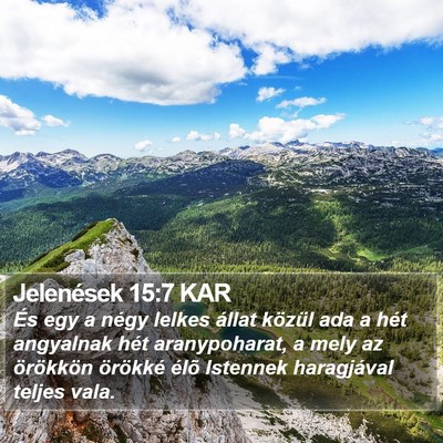 Jelenések 15:7 KAR Bible Verse Image
