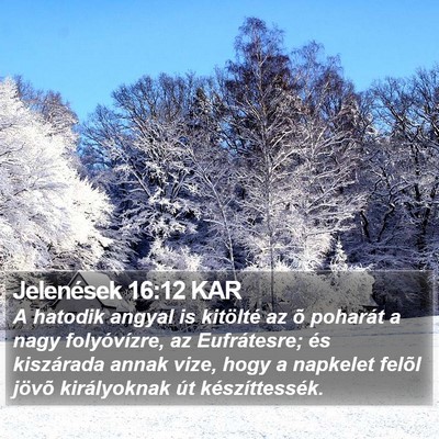 Jelenések 16:12 KAR Bible Verse Image