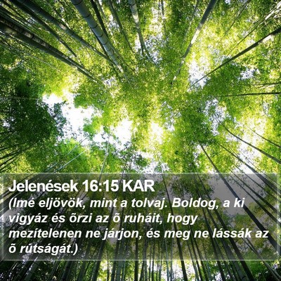 Jelenések 16:15 KAR Bible Verse Image