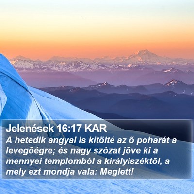 Jelenések 16:17 KAR Bible Verse Image