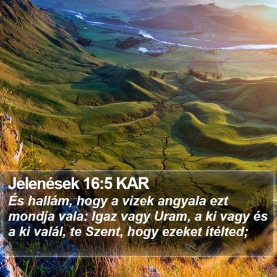 Jelenések 16:5 KAR Bible Verse Image