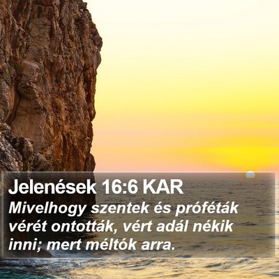 Jelenések 16:6 KAR Bible Verse Image