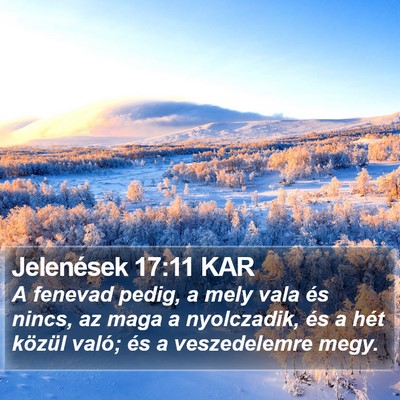 Jelenések 17:11 KAR Bible Verse Image
