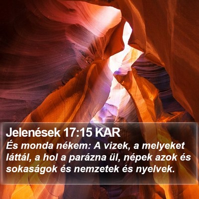 Jelenések 17:15 KAR Bible Verse Image