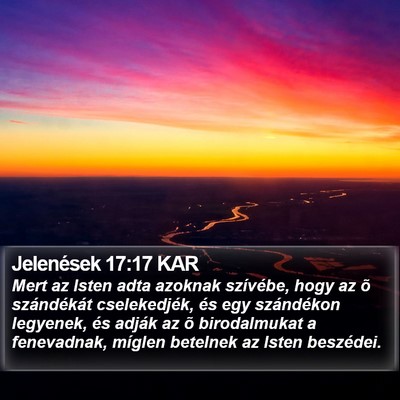 Jelenések 17:17 KAR Bible Verse Image
